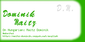 dominik maitz business card